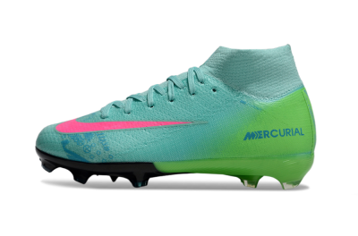 Nike Air Zoom Mercurial Superfly 10 Elite FG Firm Ground Soccer Cleats - Jade/Pink/Yellow
