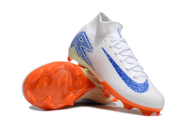 Nike Air Zoom Mercurial Superfly 10 Elite FG Firm Ground Soccer Cleats - White/Blue/Red