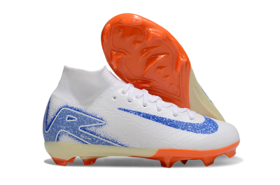 Nike Air Zoom Mercurial Superfly 10 Elite FG Firm Ground Soccer Cleats - White/Blue/Red