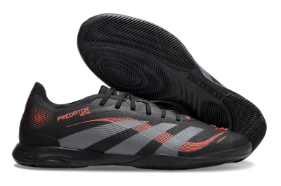 Adidas Predator 25 Elite IC Indoor & Futsal Soccer Shoes - Black/Grey/Red