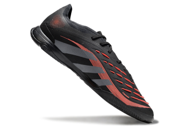 Adidas Predator 25 Elite IC Indoor & Futsal Soccer Shoes - Black/Grey/Red