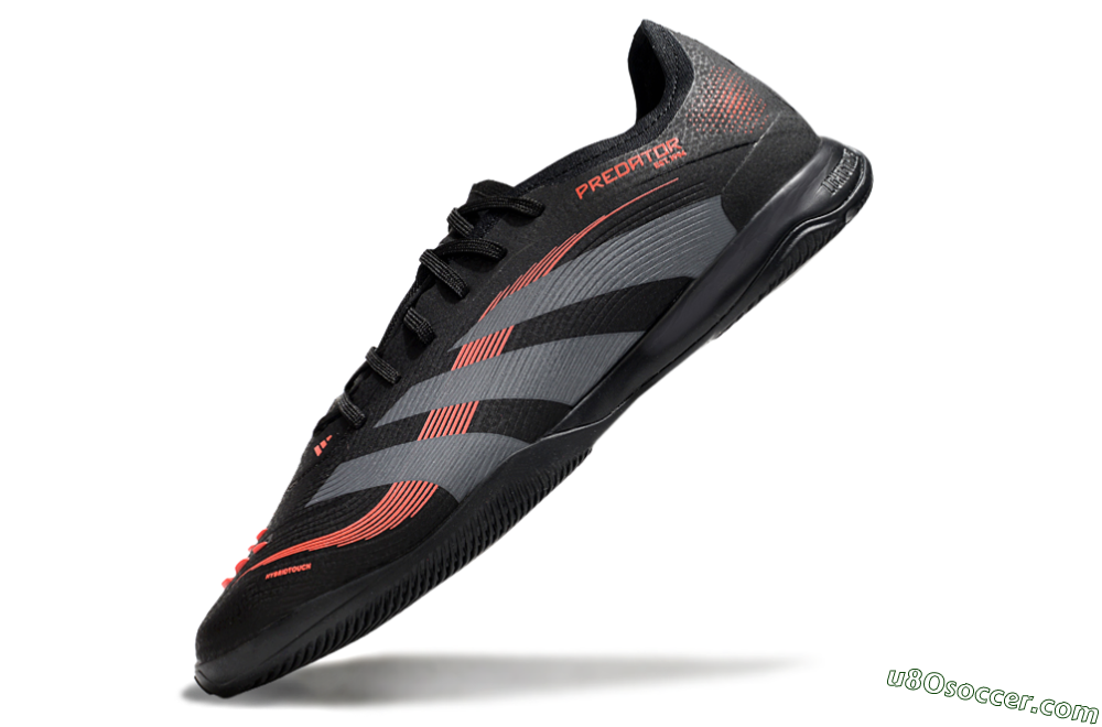 Adidas Predator 25 Elite IC Indoor & Futsal Soccer Shoes - Black/Grey/Red 5