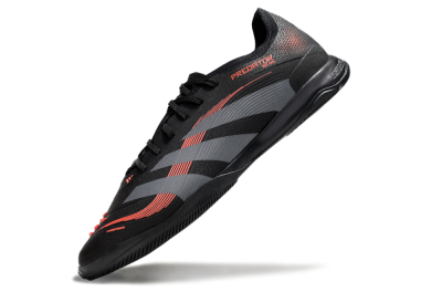 Adidas Predator 25 Elite IC Indoor & Futsal Soccer Shoes - Black/Grey/Red