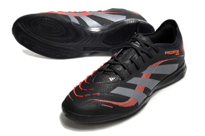 Adidas Predator 25 Elite IC Indoor & Futsal Soccer Shoes - Black/Grey/Red