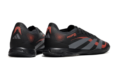 Adidas Predator 25 Elite IC Indoor & Futsal Soccer Shoes - Black/Grey/Red