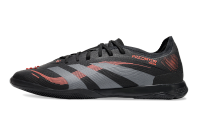 Adidas Predator 25 Elite IC Indoor & Futsal Soccer Shoes - Black/Grey/Red