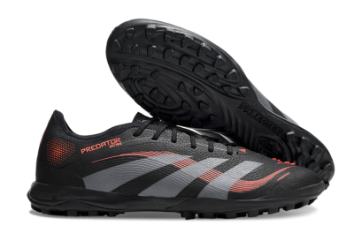 Adidas Predator 25 Elite TF Artificial Turf Soccer Shoes - Black/Grey/Red