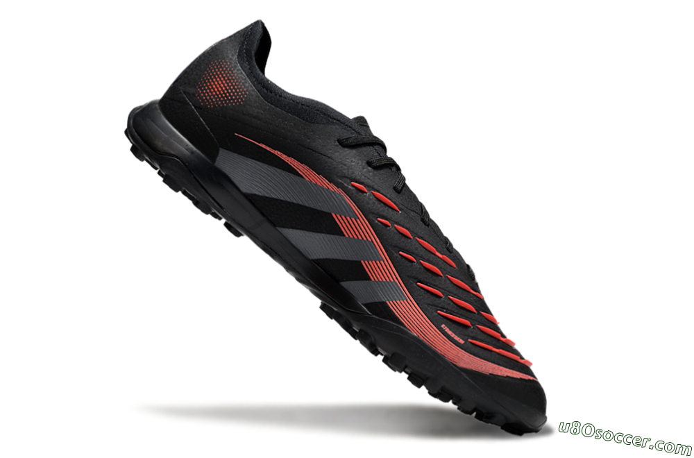 Adidas Predator 25 Elite TF Artificial Turf Soccer Shoes - Black/Grey/Red 4