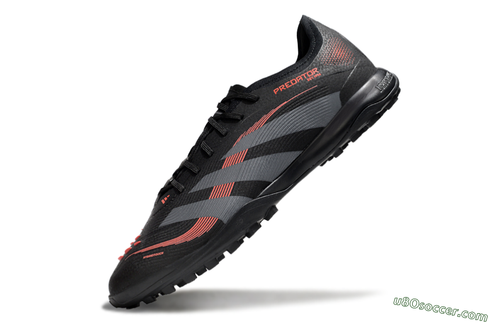 Adidas Predator 25 Elite TF Artificial Turf Soccer Shoes - Black/Grey/Red 5