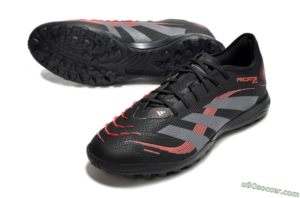 Adidas Predator 25 Elite TF Artificial Turf Soccer Shoes - Black/Grey/Red 3