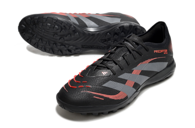 Adidas Predator 25 Elite TF Artificial Turf Soccer Shoes - Black/Grey/Red