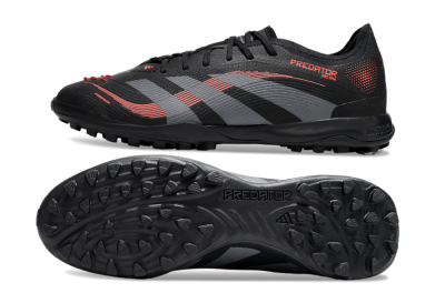Adidas Predator 25 Elite TF Artificial Turf Soccer Shoes - Black/Grey/Red