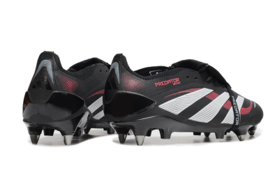 Adidas Predator 25 Elite Foldover Tongue SG Soft Ground Soccer Cleats - Black/White/Red