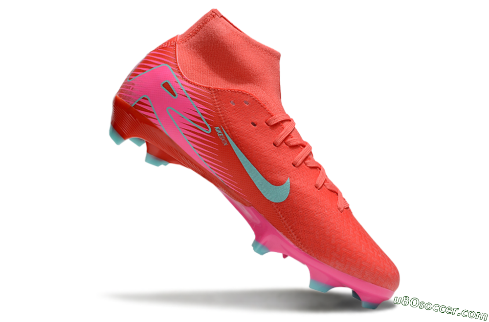 Nike Air Zoom Mercurial Superfly 10 Elite FG Firm Ground Soccer Cleats - Red/Jade/Pink 4