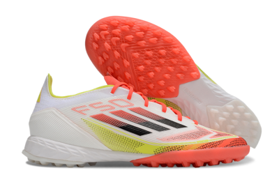 Adidas F50 Pro TF Artificial Turf Soccer Shoes - White/Red/Yellow