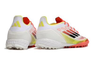 Adidas F50 Pro TF Artificial Turf Soccer Shoes - White/Red/Yellow