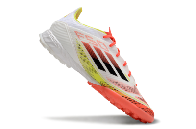 Adidas F50 Pro TF Artificial Turf Soccer Shoes - White/Red/Yellow