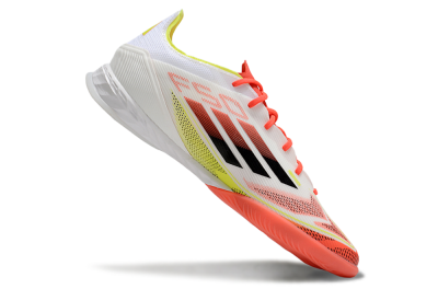 Adidas F50 Pro IC Indoor & Futsal Soccer Shoes - White/Red/Yellow