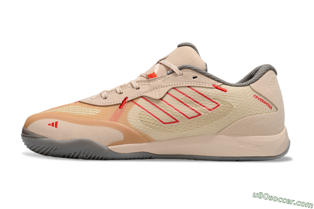 Adidas Fevernova IC Indoor & Futsal Soccer Shoes - Pink/Brown/Red 2