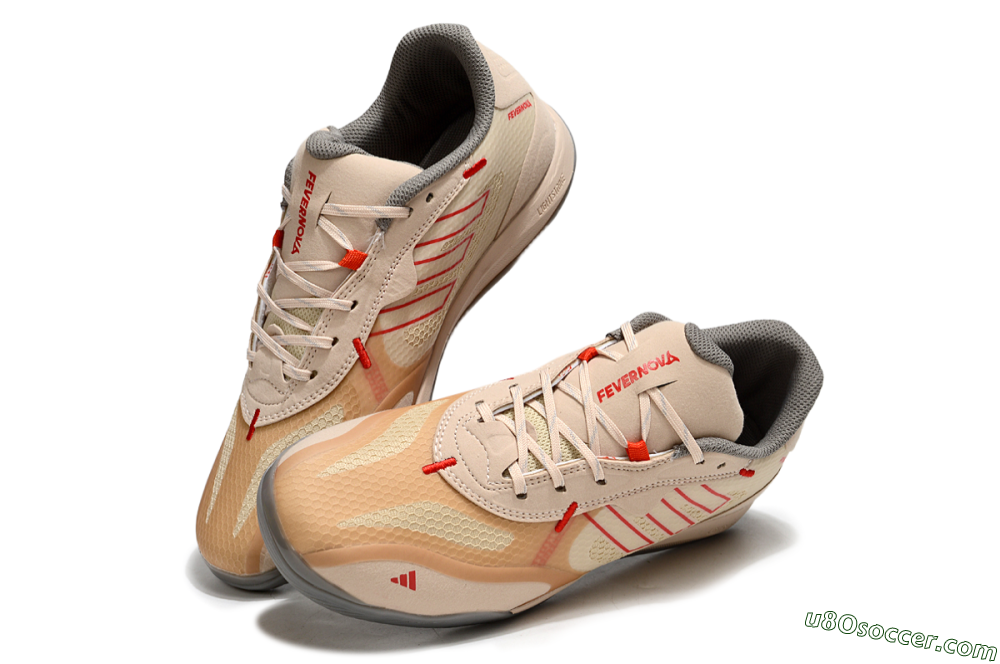 Adidas Fevernova IC Indoor & Futsal Soccer Shoes - Pink/Brown/Red 3