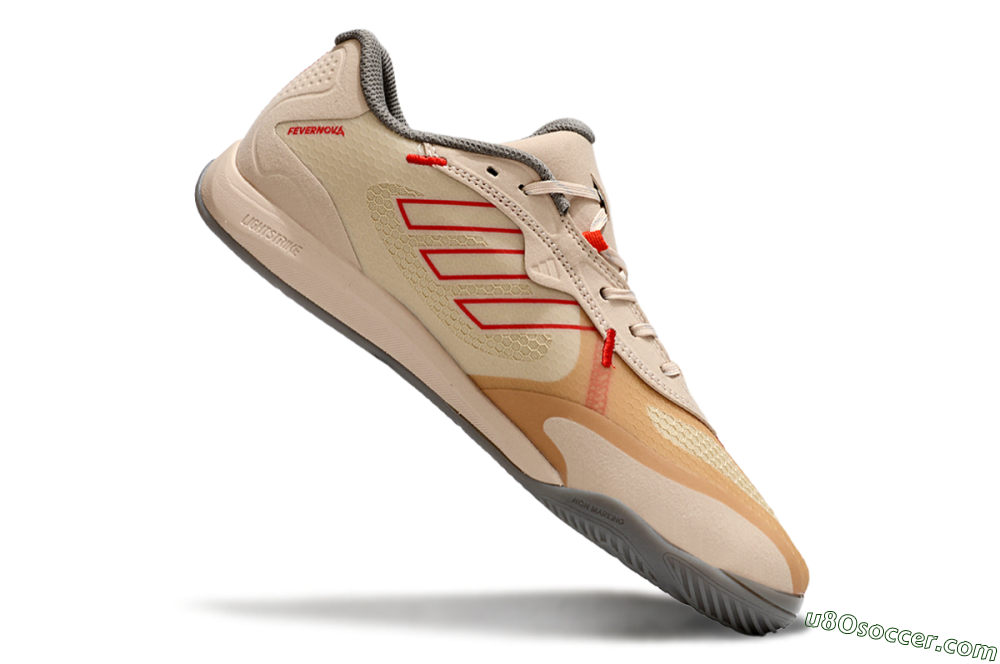 Adidas Fevernova IC Indoor & Futsal Soccer Shoes - Pink/Brown/Red 4