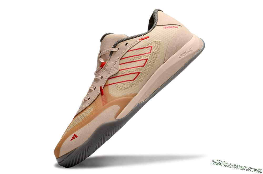 Adidas Fevernova IC Indoor & Futsal Soccer Shoes - Pink/Brown/Red 5