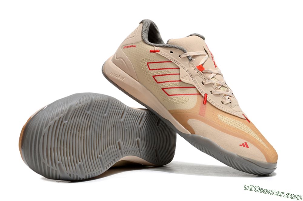 Adidas Fevernova IC Indoor & Futsal Soccer Shoes - Pink/Brown/Red 0