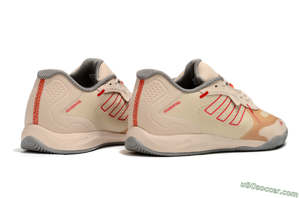 Adidas Fevernova IC Indoor & Futsal Soccer Shoes - Pink/Brown/Red 6