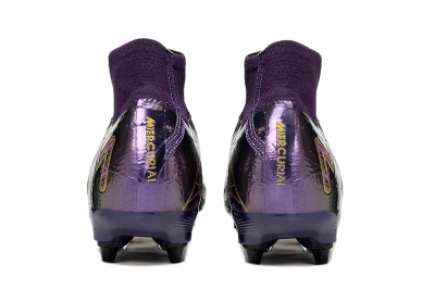 Nike Air Zoom Mercurial Superfly 10 Elite SG Soft Ground Soccer Cleats - Purple/White/Gold