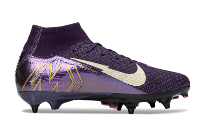 Nike Air Zoom Mercurial Superfly 10 Elite SG Soft Ground Soccer Cleats - Purple/White/Gold