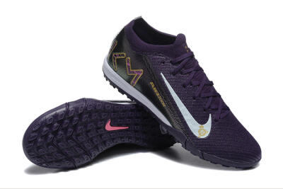 Nike Air Zoom Mercurial Vapor 16 Elite TF Artificial Turf Soccer Shoes - Purple/White/Gold