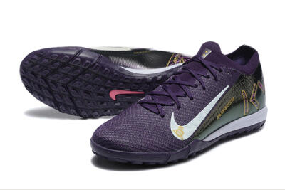 Nike Air Zoom Mercurial Vapor 16 Elite TF Artificial Turf Soccer Shoes - Purple/White/Gold