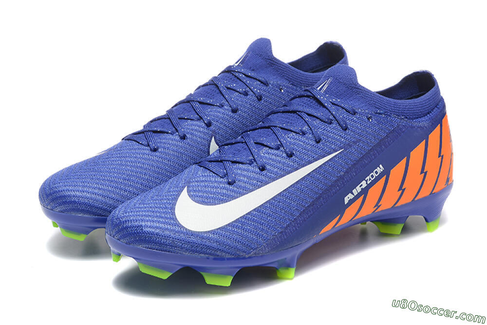 Nike Air Zoom Mercurial Vapor 16 Elite FG Firm Ground Soccer Cleats - Blue/White/Orange 5