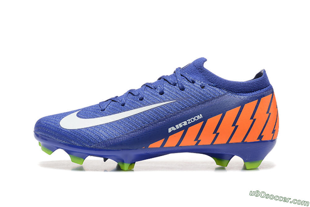 Nike Air Zoom Mercurial Vapor 16 Elite FG Firm Ground Soccer Cleats - Blue/White/Orange 2