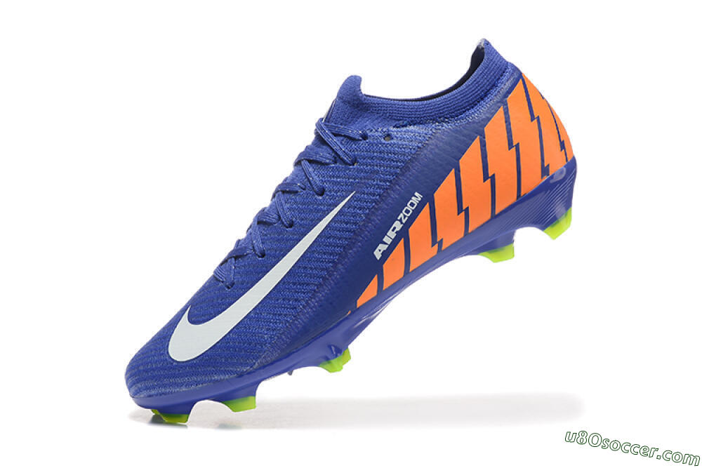 Nike Air Zoom Mercurial Vapor 16 Elite FG Firm Ground Soccer Cleats - Blue/White/Orange 8