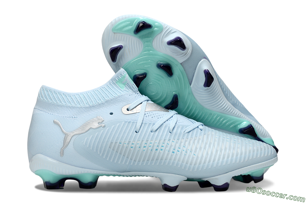 Puma Future 8 Ultimate FG Firm Ground Soccer Cleats - Jade/Silver 1