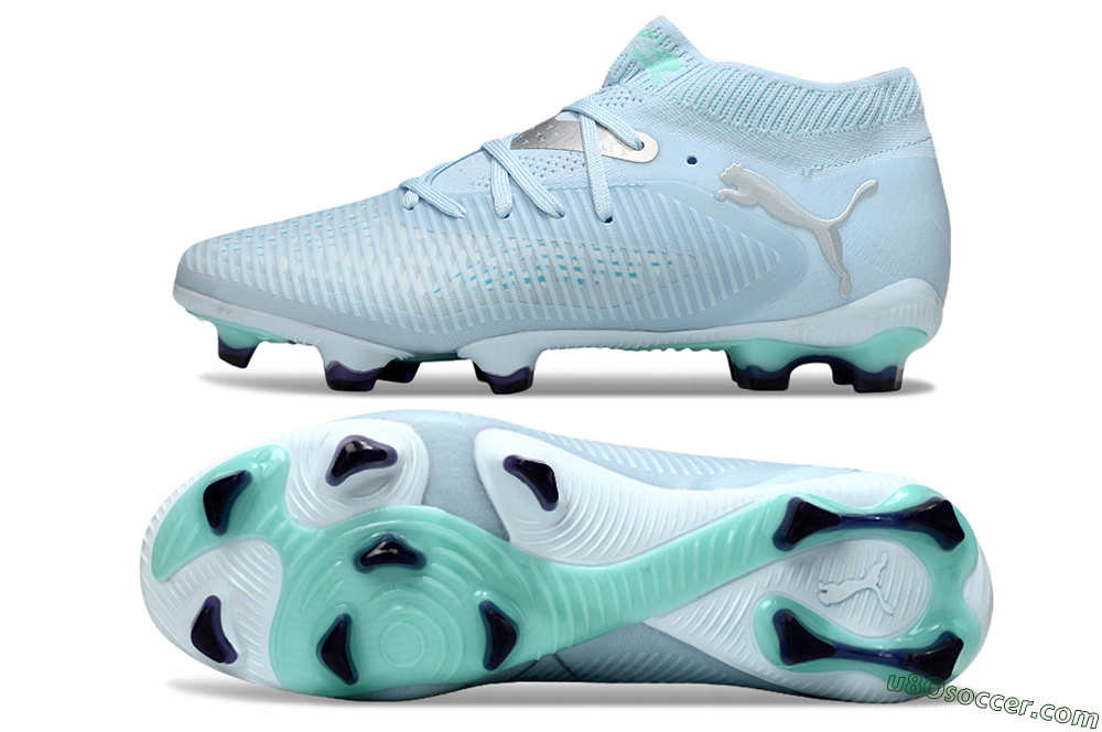 Puma Future 8 Ultimate FG Firm Ground Soccer Cleats - Jade/Silver 0