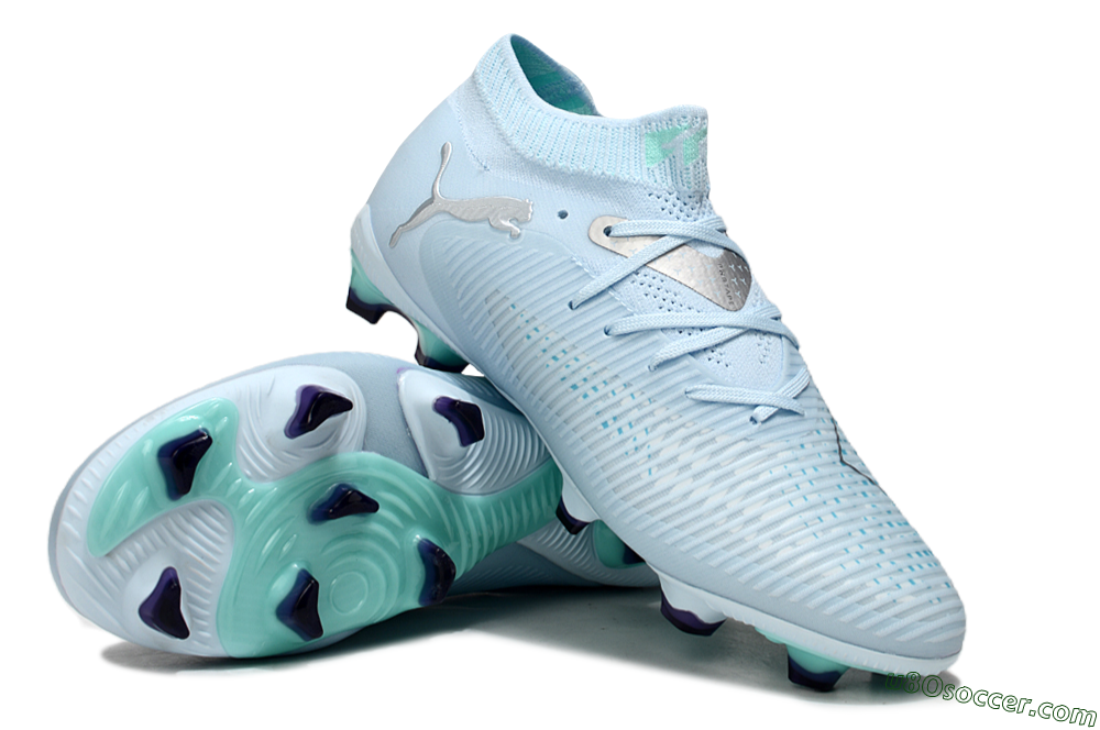 Puma Future 8 Ultimate FG Firm Ground Soccer Cleats - Jade/Silver 3