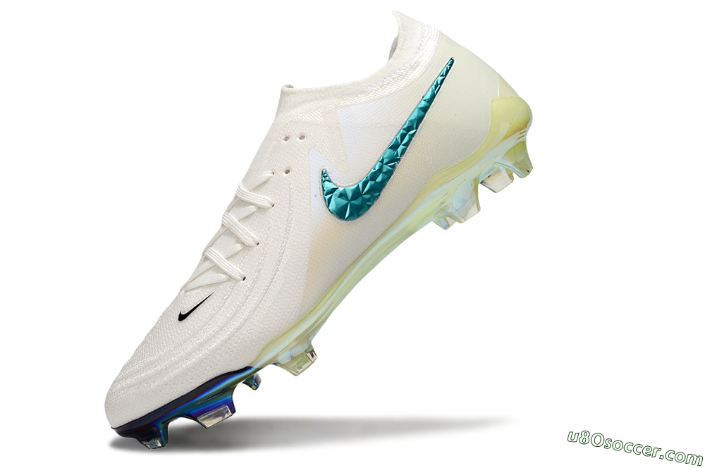 Nike Phantom GX Elite FG Firm Ground Soccer Cleats - Beige/Blue/Black 5