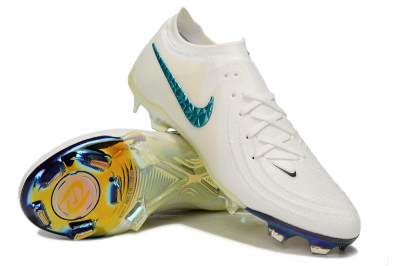 Nike Phantom GX Elite FG Firm Ground Soccer Cleats - Beige/Blue/Black