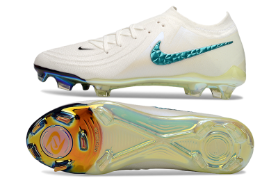 Nike Phantom GX Elite FG Firm Ground Soccer Cleats - Beige/Blue/Black