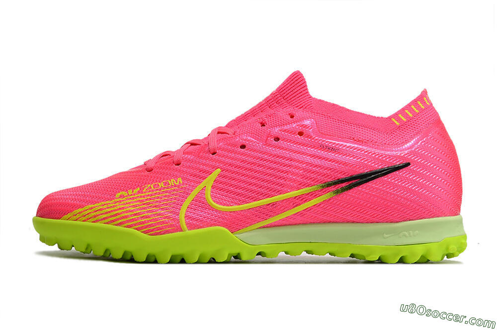 Nike Air Zoom Mercurial Vapor 15 Elite TF Artificial Turf Soccer Shoes - Pink/Yellow/Black 2