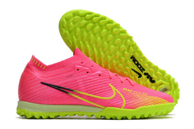 Nike Air Zoom Mercurial Vapor 15 Elite TF Artificial Turf Soccer Shoes - Pink/Yellow/Black