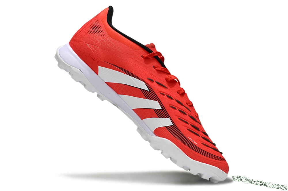 Adidas Predator 24 Elite TF Artificial Turf Soccer Shoes - Red/White/Black 3