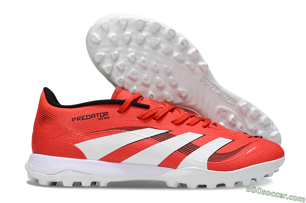 Adidas Predator 24 Elite TF Artificial Turf Soccer Shoes - Red/White/Black 1
