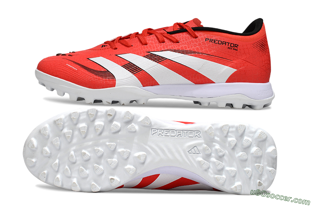 Adidas Predator 24 Elite TF Artificial Turf Soccer Shoes - Red/White/Black 0