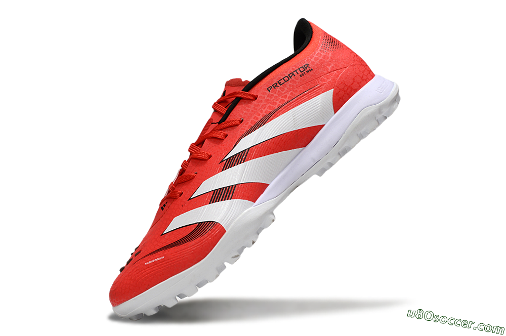 Adidas Predator 24 Elite TF Artificial Turf Soccer Shoes - Red/White/Black 4