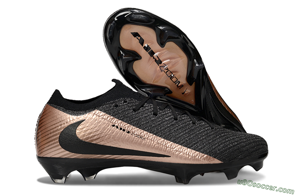 Nike Air Zoom Mercurial Vapor 16 Elite FG Firm Ground Soccer Cleats - Black/Gold 1