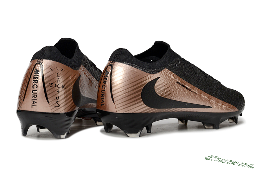 Nike Air Zoom Mercurial Vapor 16 Elite FG Firm Ground Soccer Cleats - Black/Gold 6