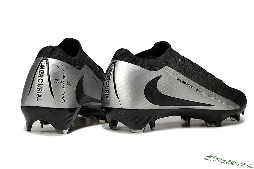 Nike Air Zoom Mercurial Vapor 16 Elite FG Firm Ground Soccer Cleats - Black/Silver 6